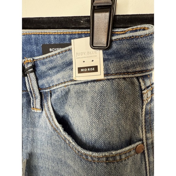 NWT Judy‎ Blue Jeans 5/27 Rigid Magic Boyfriend Fit Stretch Mid Rise Medium Raw - Picture 5 of 11